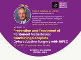 baner webinaru „Prevention and Treatment of Peritoneal Metastases: Combining Complete Cytoreductive Surgery with HIPEC”