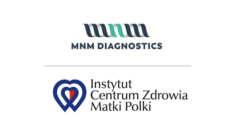 Instytut Centrum Zdrowia Matki Polki i MNM Diagnostics - logotypy