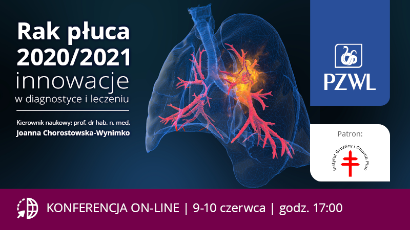 „Rak płuca 2020/2021 – Innowacje w diagnostyce i leczeniu” – baner konferencji